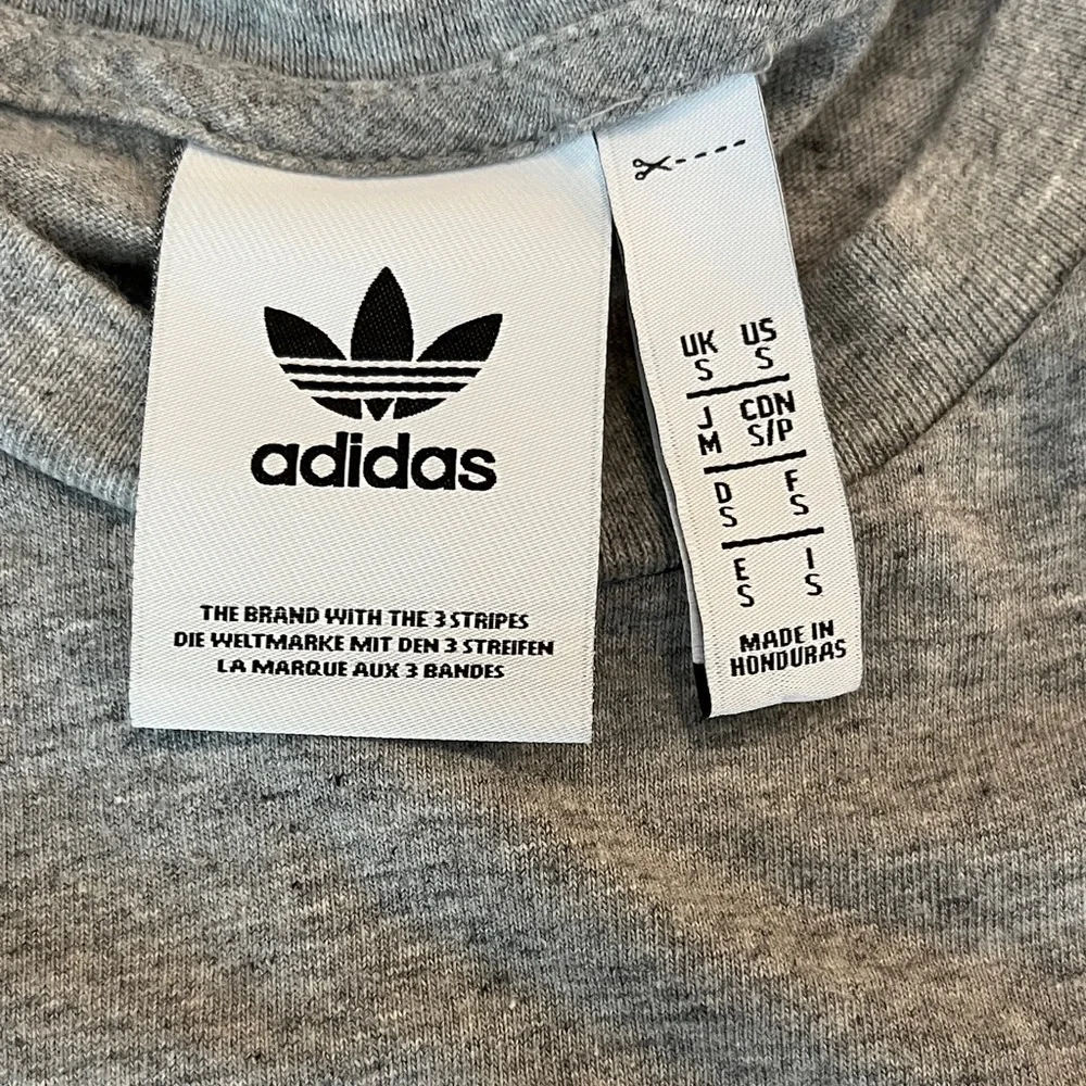 Adidas Men's Gray Logo Tee - Picture 2 of 3